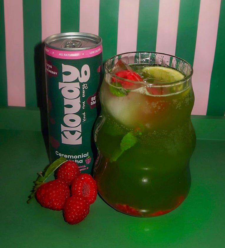 raspberry matcha mojito