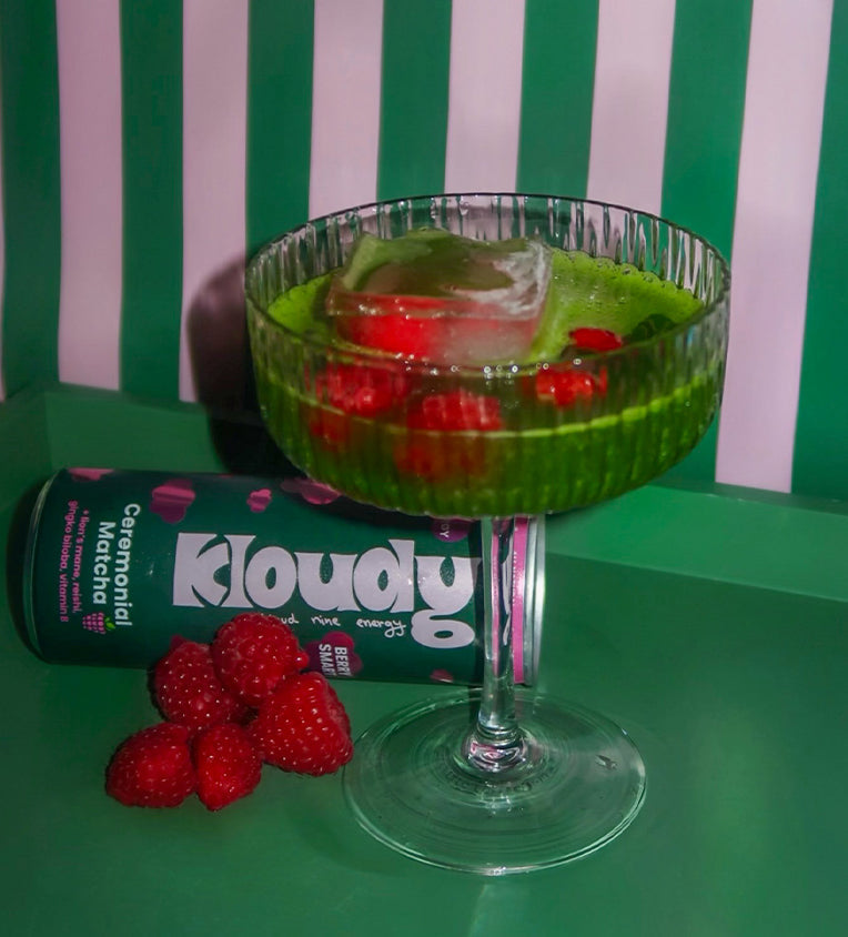 raspberry matcha bellini